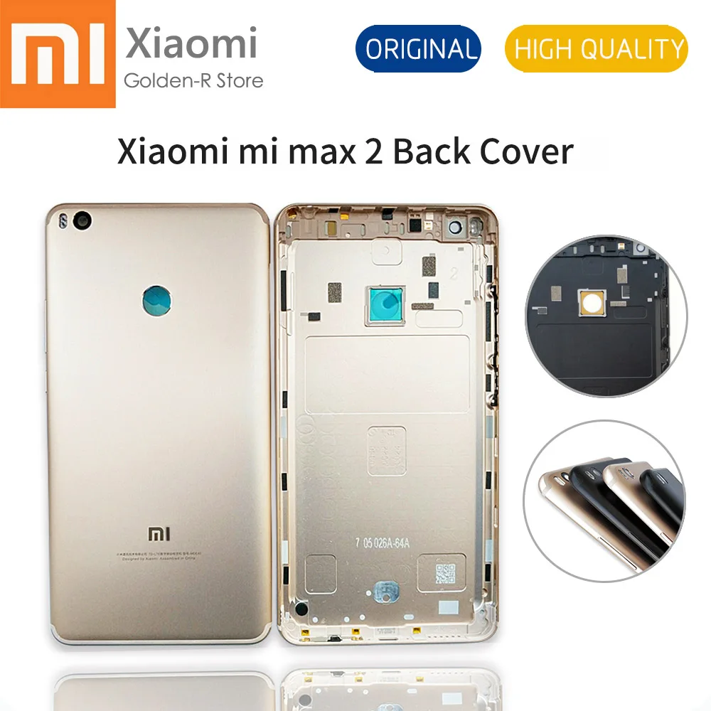 OEM для Xiaomi Mi Max 2 Max2 Металлическая Задняя крышка батареи + боковые клавиши Замена