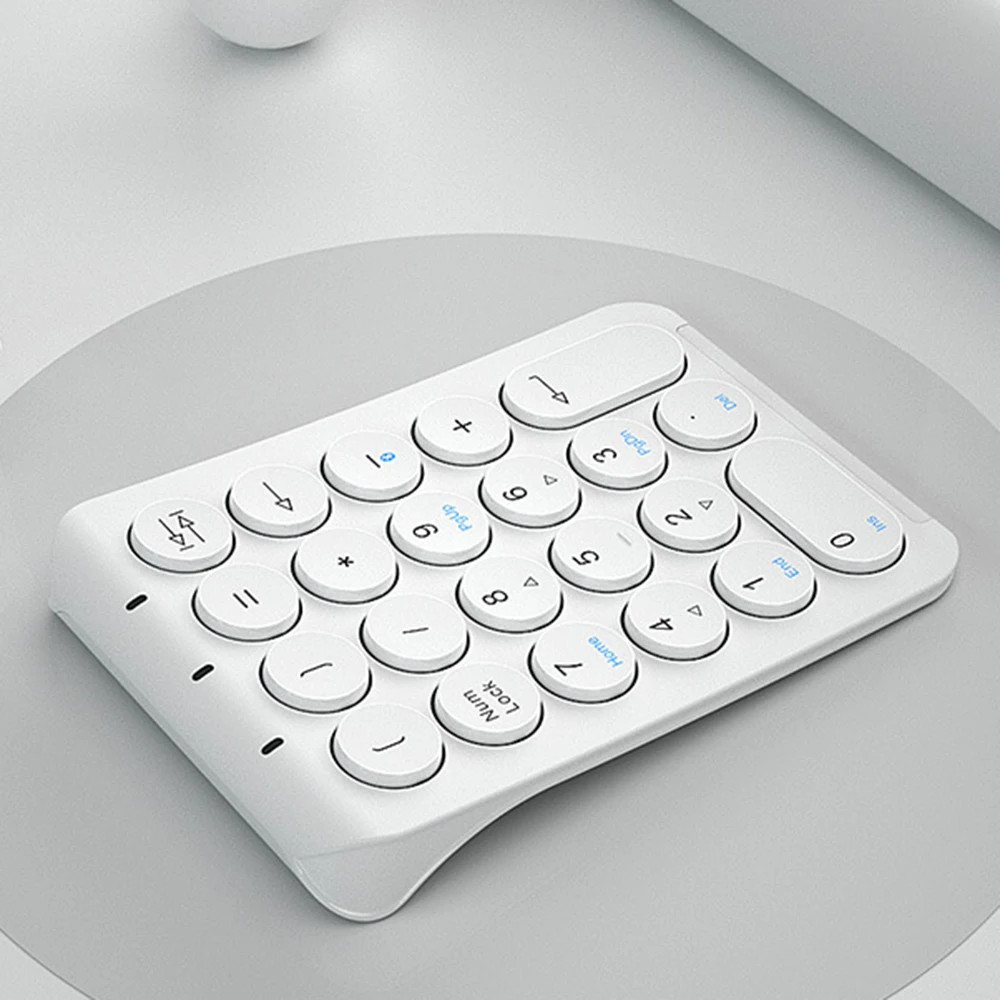 

Portable Slim Mini Number Pad, 22 Keys Bluetooth Wireless USB Numeric Keypad Keyboard For Laptop Office Mini Numeric Keyboard