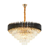 e14 led postmodern crystal black designer suspension luminaire lampen pendant lamp pendant light for dinning room