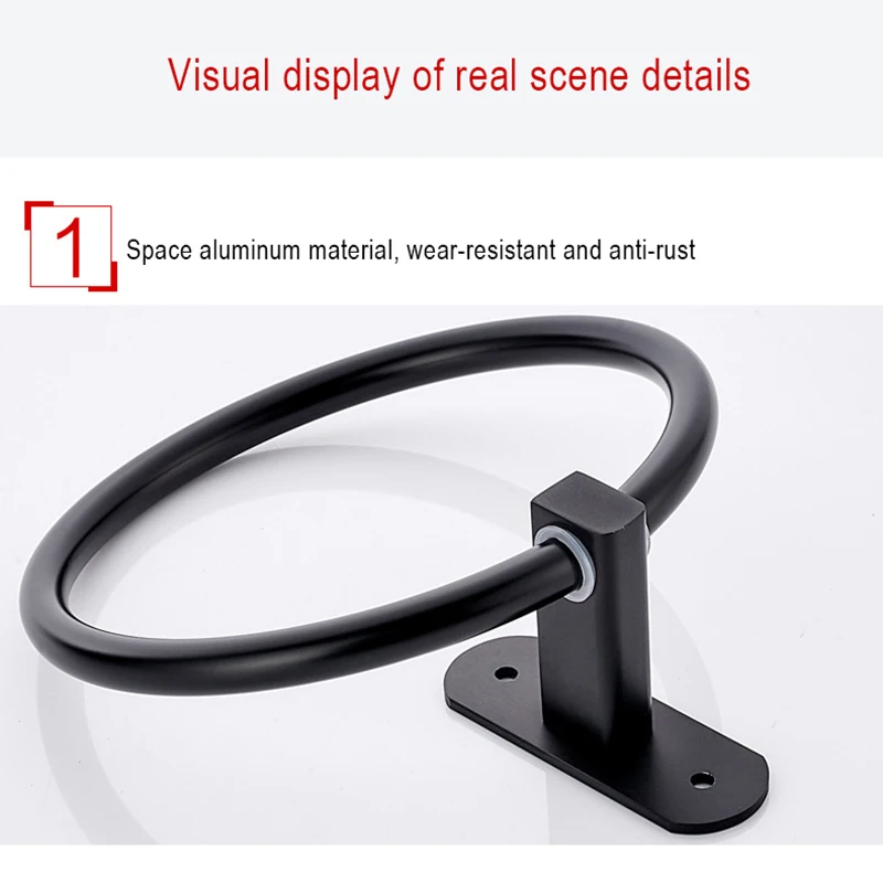 Современный черный набор оборудования для ванной 304 нержавеющая сталь вешалка