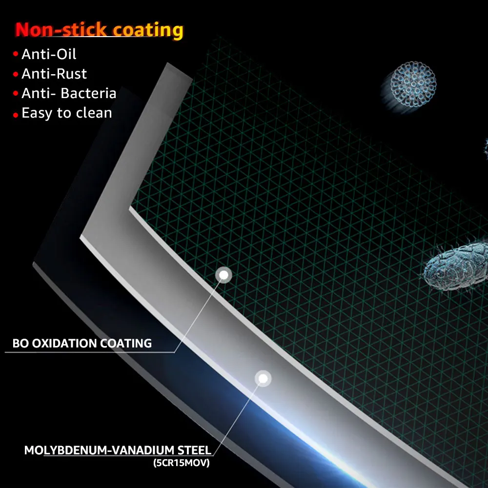 Набор ножей шеф-повара сантоку кухонные приборы из 5 антипригарных лезвий