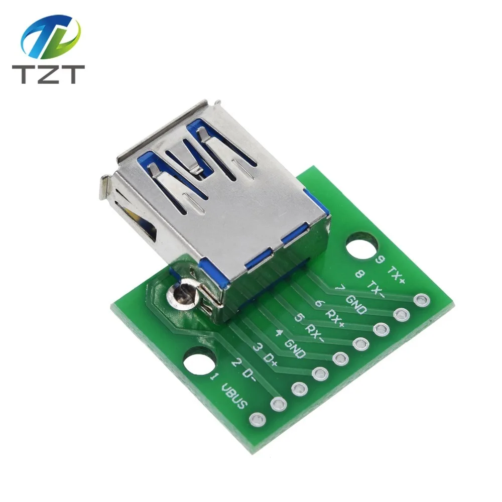 TZT MINI MICRO USB Для DIP адаптера/USB разъем 2,54 мм 5pin Женский Разъем b Тип USB2.0 Женский PCB конвертер USB-01