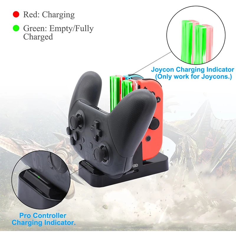 

Control for Joycon Nintend Nintendo Switch Controller Charger Charging Dock Nintendoswitch Docking Station Joy Con Gamepad Stand