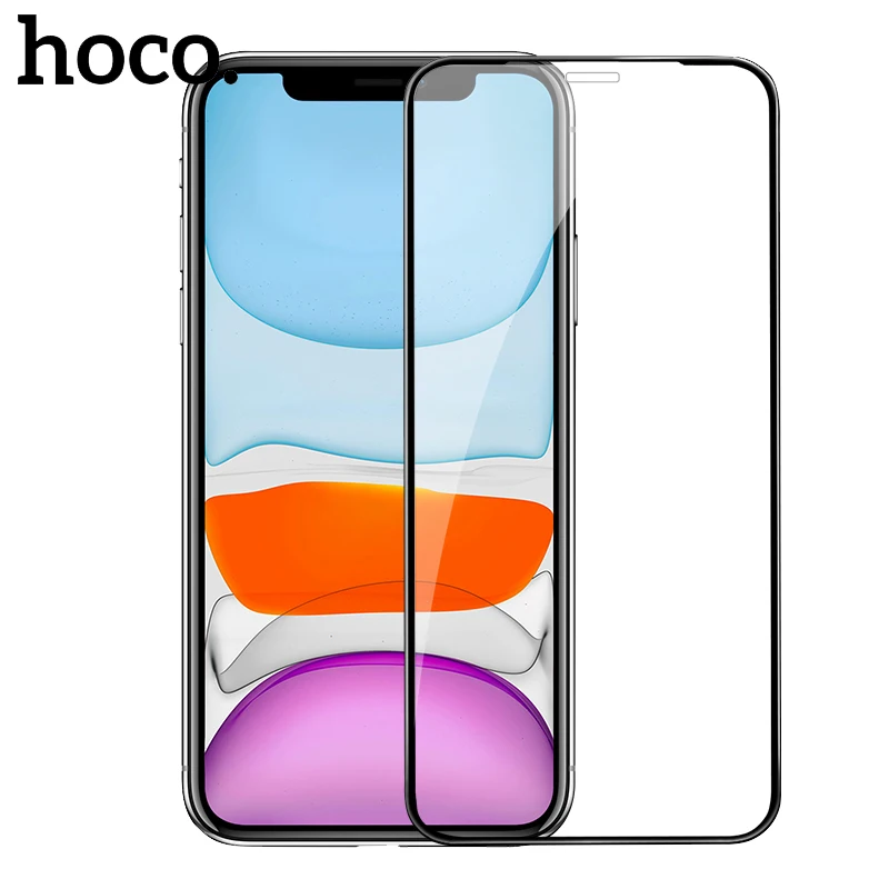 Закаленное стекло HOCO с полным покрытием для iPhone 11 Pro Max XR XS 7 8 SE защитная пленка