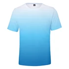 Футболка мужская с короткими рукавами, модная рубашка в простом китайском простом стиле, с 3D принтом и градиентом неонового цвета, лето