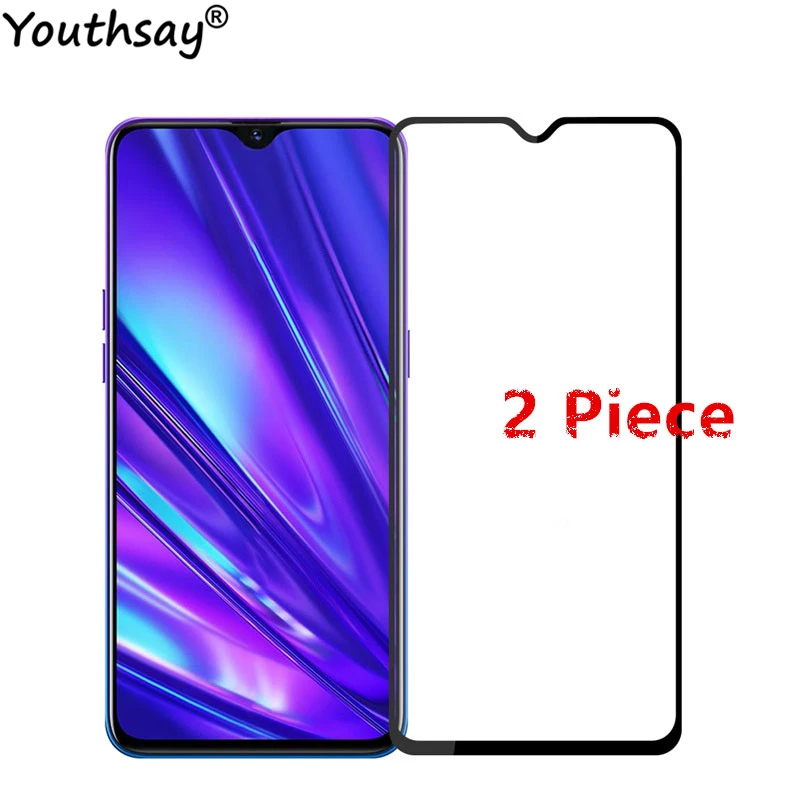 Protector de pantalla para OPPO Realme Q, vidrio de cobertura completa, pel&iacute;cula para OPPO Realme Q, vidrio de 6,3 pulgadas, Youthsay, 2 piezas-0