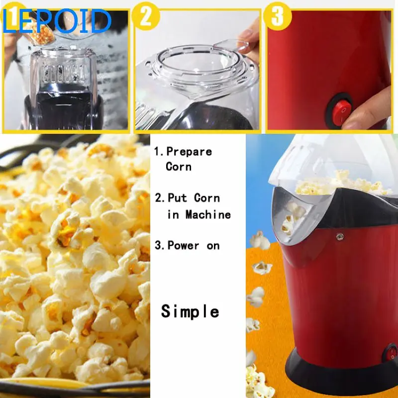 LEPOID быстро подающий горячий воздух для приготовления попкорна Поппер машина