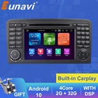 Автомобильный DVD-плеер Eunavi 2 Din Android 10 GPS для Mercedes Benz Class ML W164 ML350 ML300 GL500 ML320 ML280 GL350 GL450 Радио BT