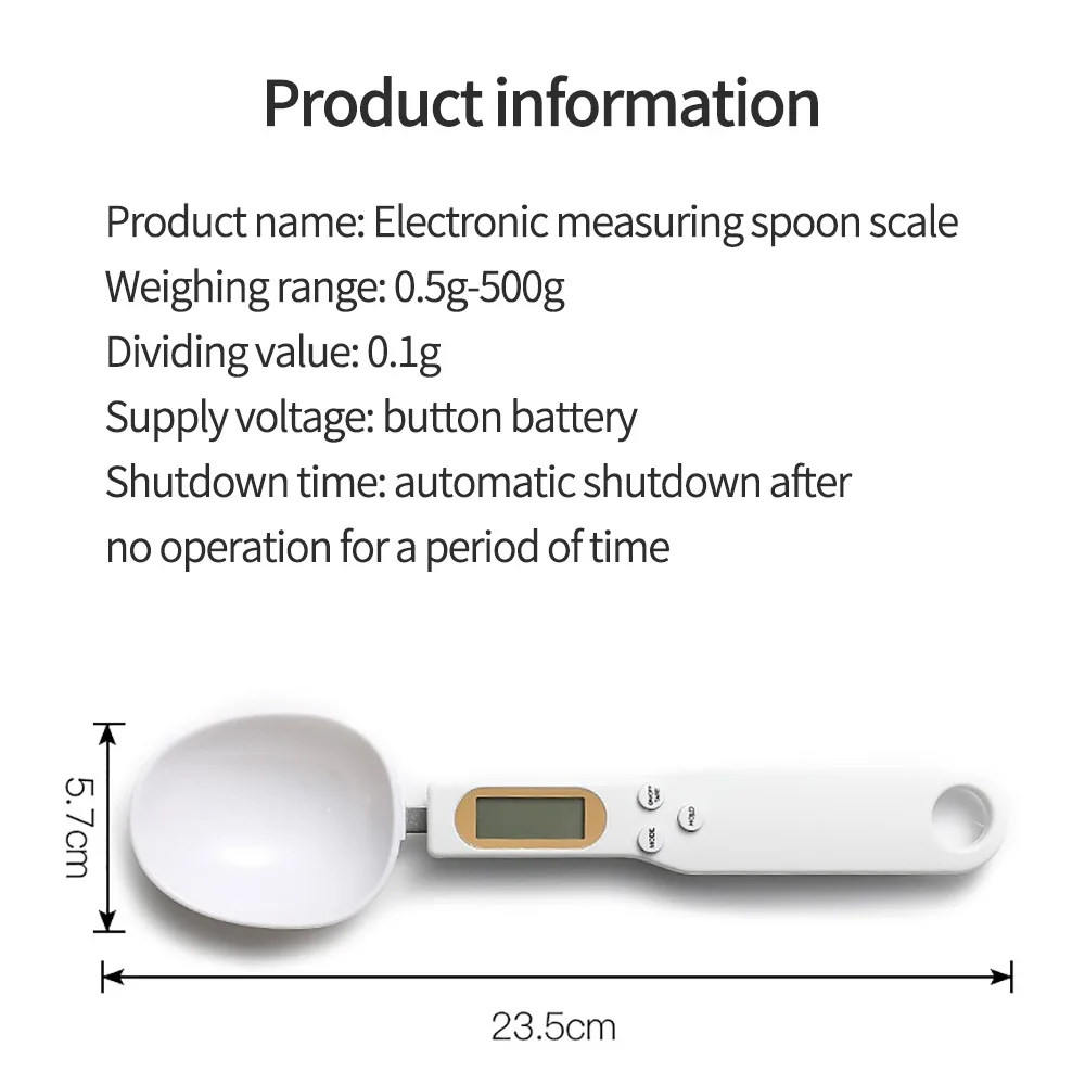 

Portable LCD Display Digital Kitchen Measuring Spoon Electronic Digital Spoon Scale Mini Kitchen Scale Baking Supplies