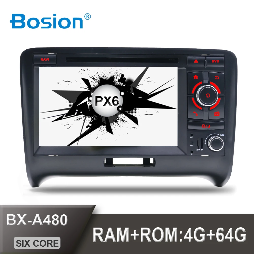 Автомобильный DVD-плеер Bosion PX6 4 Гб + 64 ГБ Android 10 0 2 DIN GPS для Audi TT MK2 8J 2006-2012