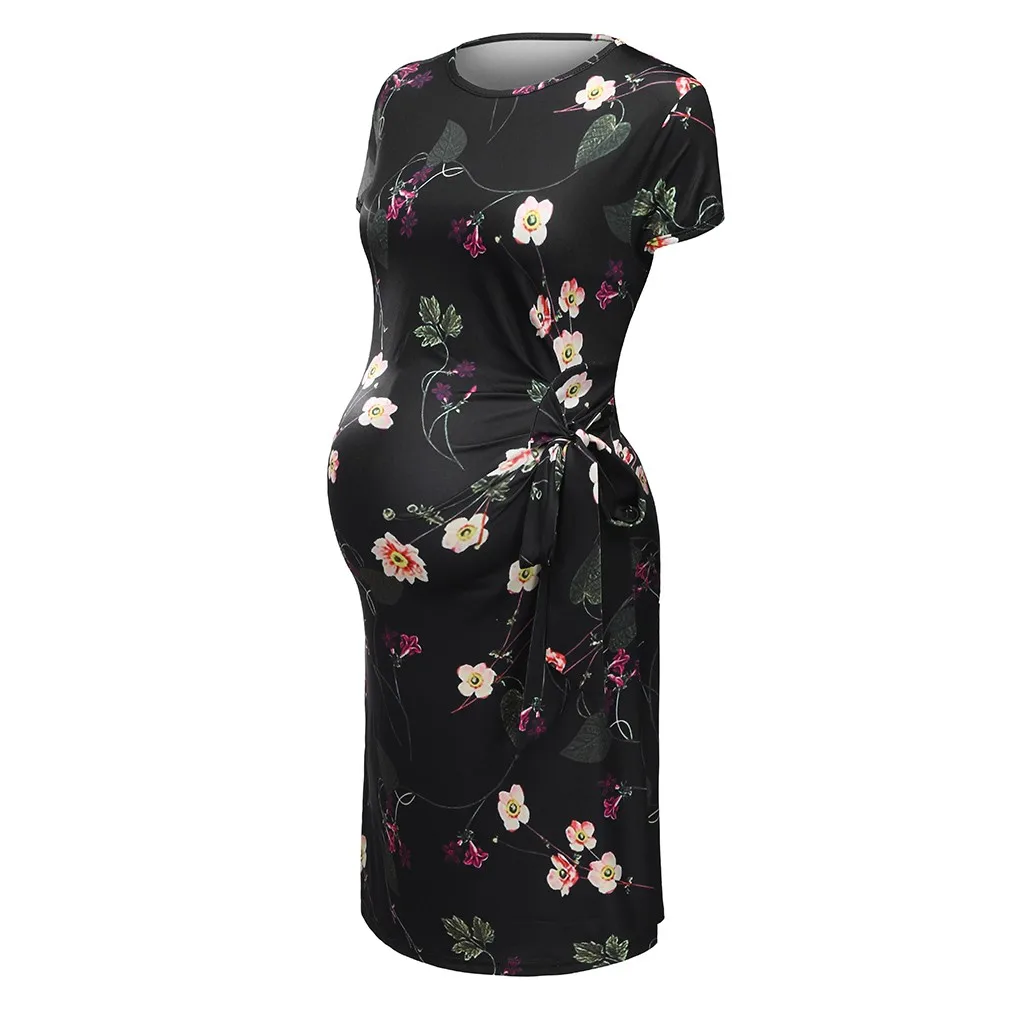 Платье для беременных Материнство Одежда женщин элегантное платье с оборками и