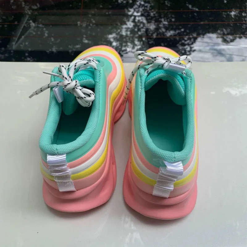 

Rainbow Women's Sneakers Ultra-light Mesh Platform Casual Shoes for Women Running Shoes Ladies Sports Shoes Zapatos Mujer