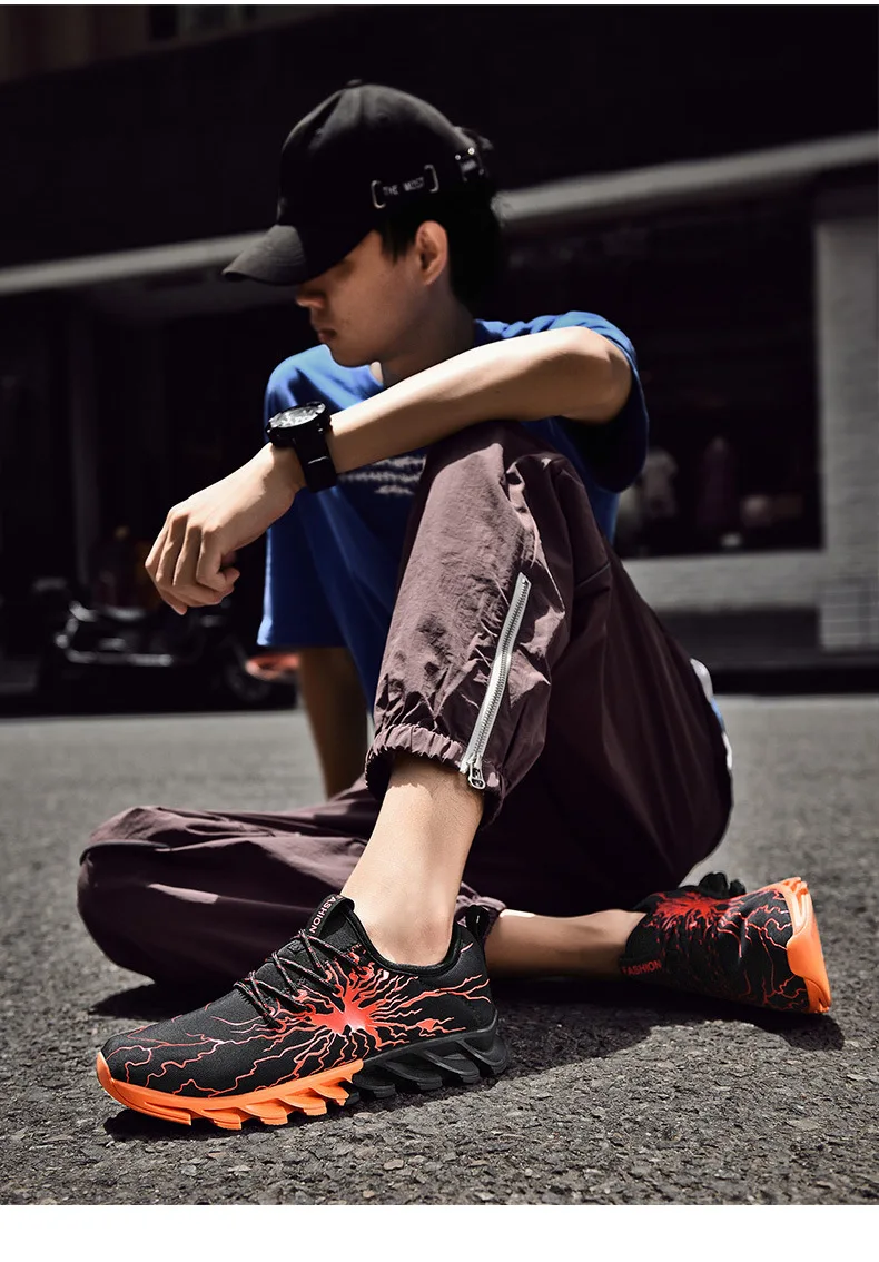 Новинка 2019 года сезон осень Мужская дышащая обувь трендовая с ножами легкая