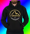 Мужская Спортивная Толстовка Lasportiva Nero La Sportiva Mountain Escursioni Trekking, мужская одежда с капюшоном