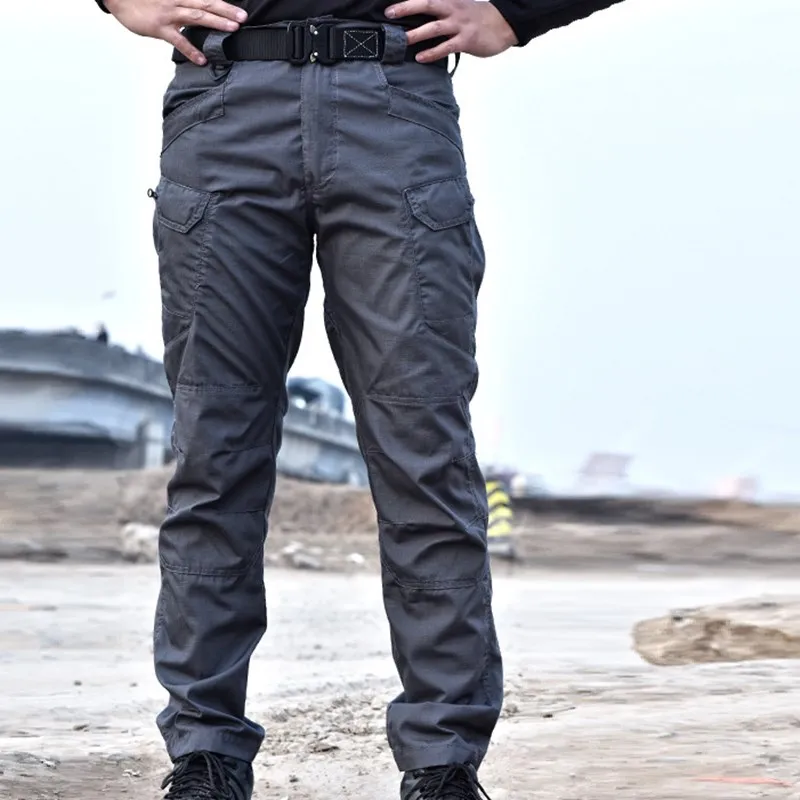 Trousers Men's Work Tactical Protective Clothing Outdoor Self Defense Military Fan Multi Pocket Tooling Black Security Pants |