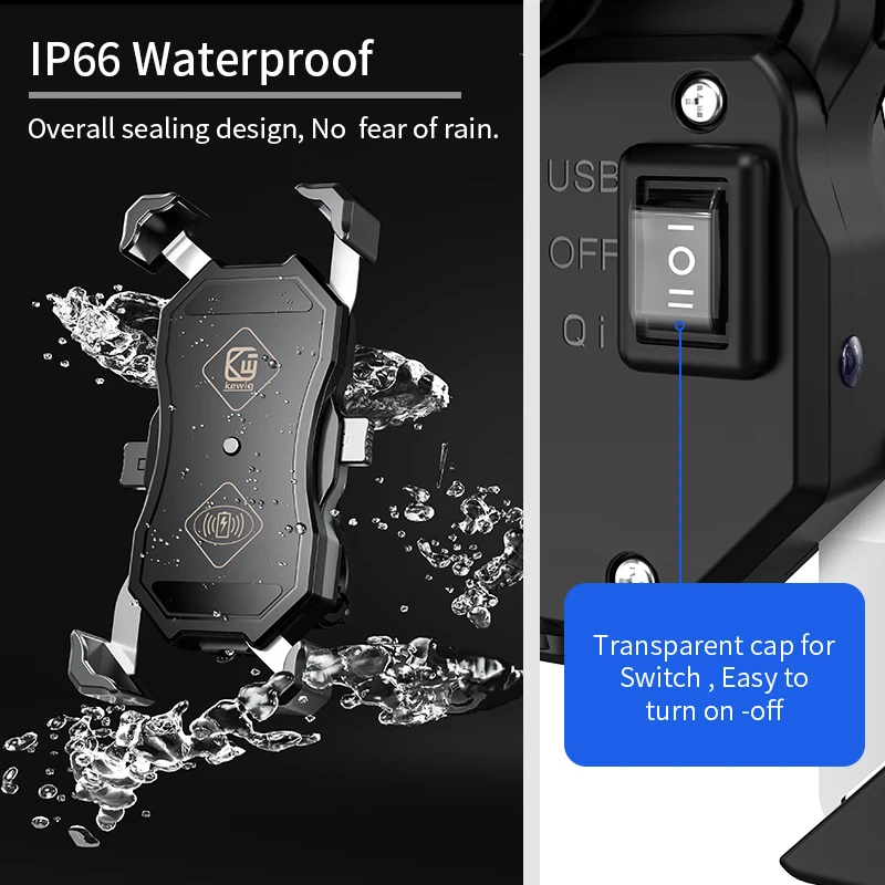 Беспроводное зарядное устройство-держатель Jeebel для телефона 6.6-13 см с креплением