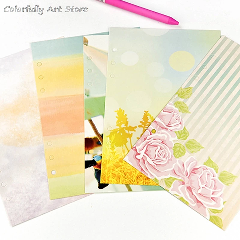 

A5/a6 Loose-leaf Notebook Diy Hand Account Inner Page Supplementary Paper Kawaii Notepad Stationery School Student Supplies