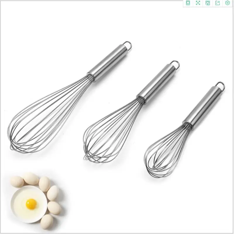 

14 "12" 10 "Stainless Steel Hand Whisk Household Small Whisk Whisk Kitchen Baking Tool