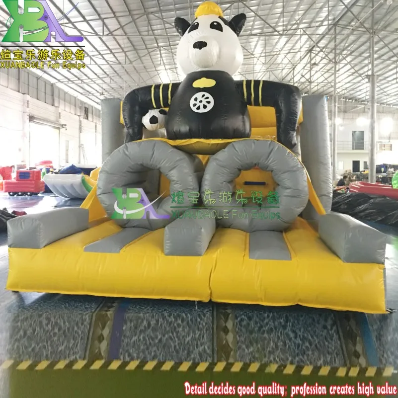 Прямая поставка с завода огромная надувная препятствия на тему панды|inflatable