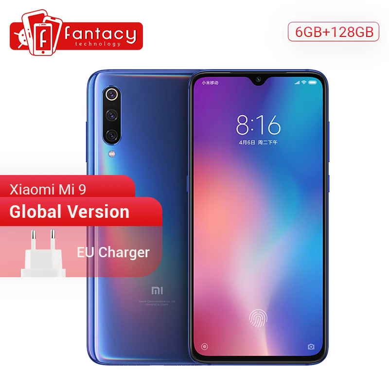 Глобальная версия Xiaomi mi 9 Snapdragon 855 6 ГБ ОЗУ 128 Гб ПЗУ 39 &quotAMOLED дисплей смартфон 48MP с