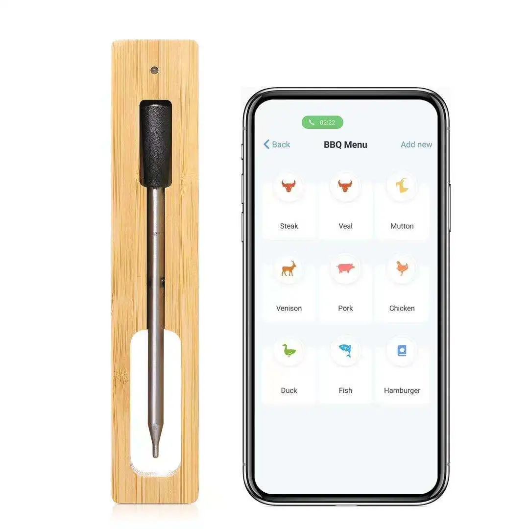 

Wireless Meat Food Steak Thermometer for Oven BBQ USB Rechargeable Kitchen Smart Digital Bluetooth-compatible Barbecue Accessori