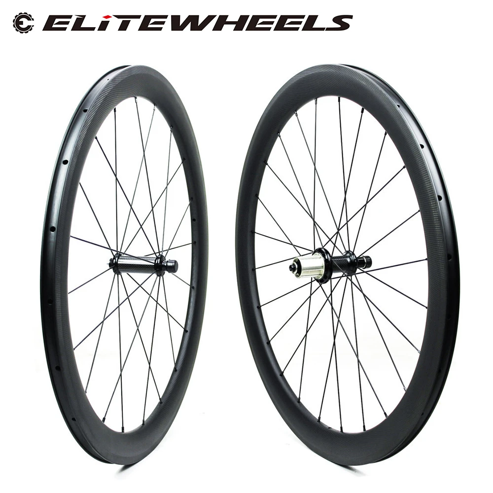 ELITEWHEELS 700c углеродное шоссейное Велосипедное колесо 47 мм широкий Аэро обод