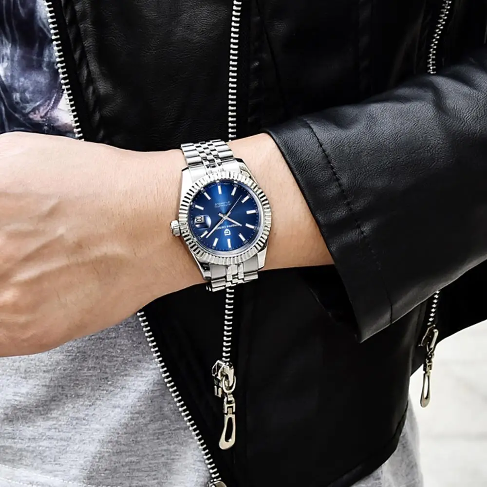 42mm pagani Design Sapphire Glass Calendar Steel Band Miyota 8215 Automatic Movement Men's Watch | Наручные часы