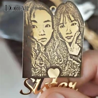 doremi unique custom photo necklace custom picture nameplate pendant necklace for kids custom memory jewelry for family gifts