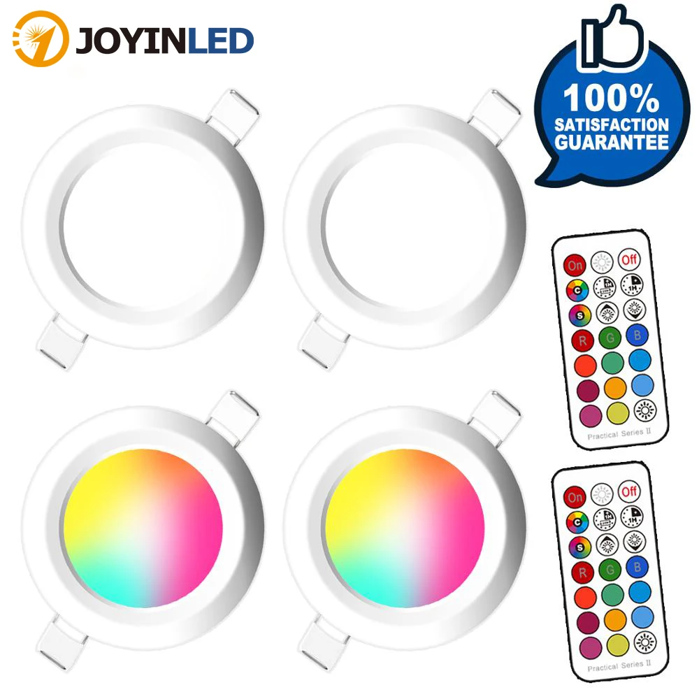 7 Вт круглый светильник RGB с регулируемой яркостью Светодиодный точечный