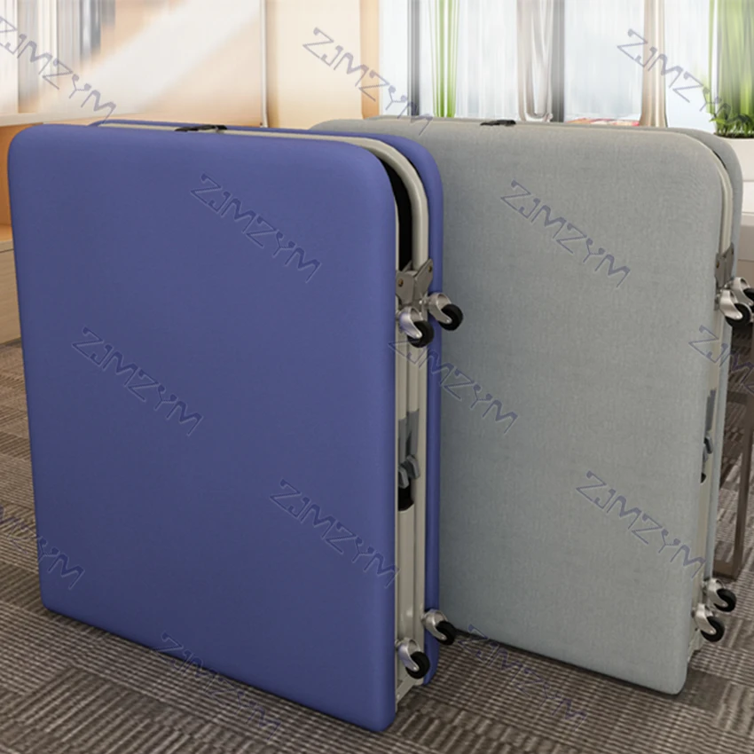 구매 다목적 스폰지 접이식 안락 의자 침대, 휴대용 간단한 점심 기숙사 낮잠 침대 조용한 캐스터 공간 절약 라운지 의자