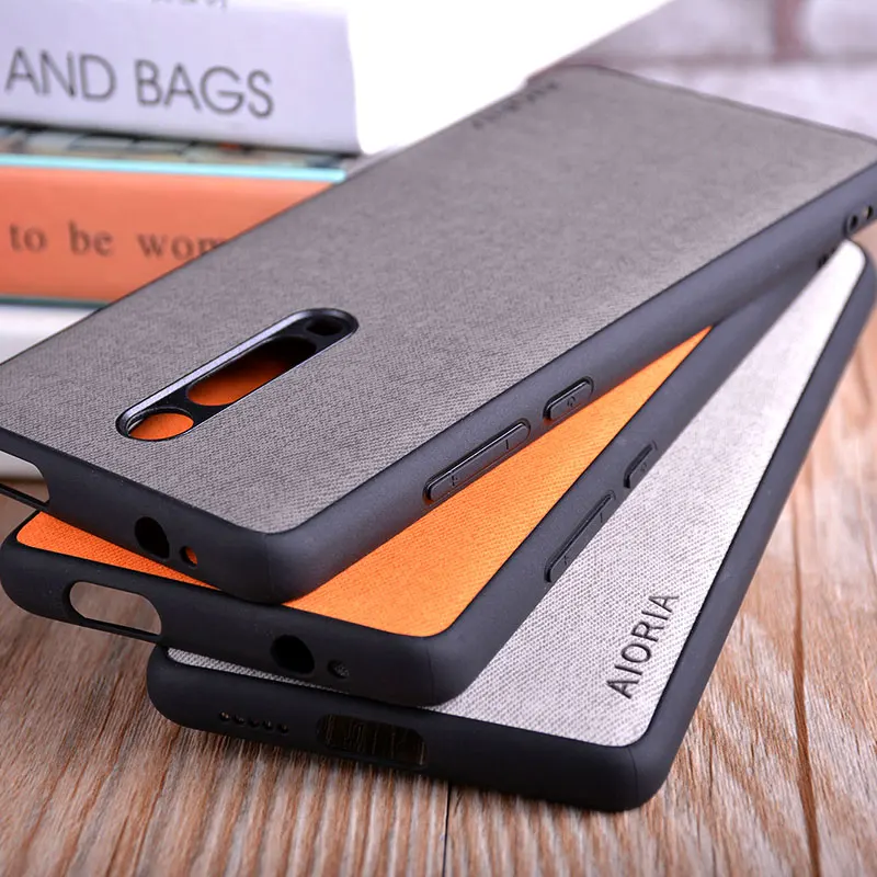 case for xiaomi mi 9t pro coque Luxury textile Leather skin soft TPU hard PC phone cover funda | Мобильные телефоны и