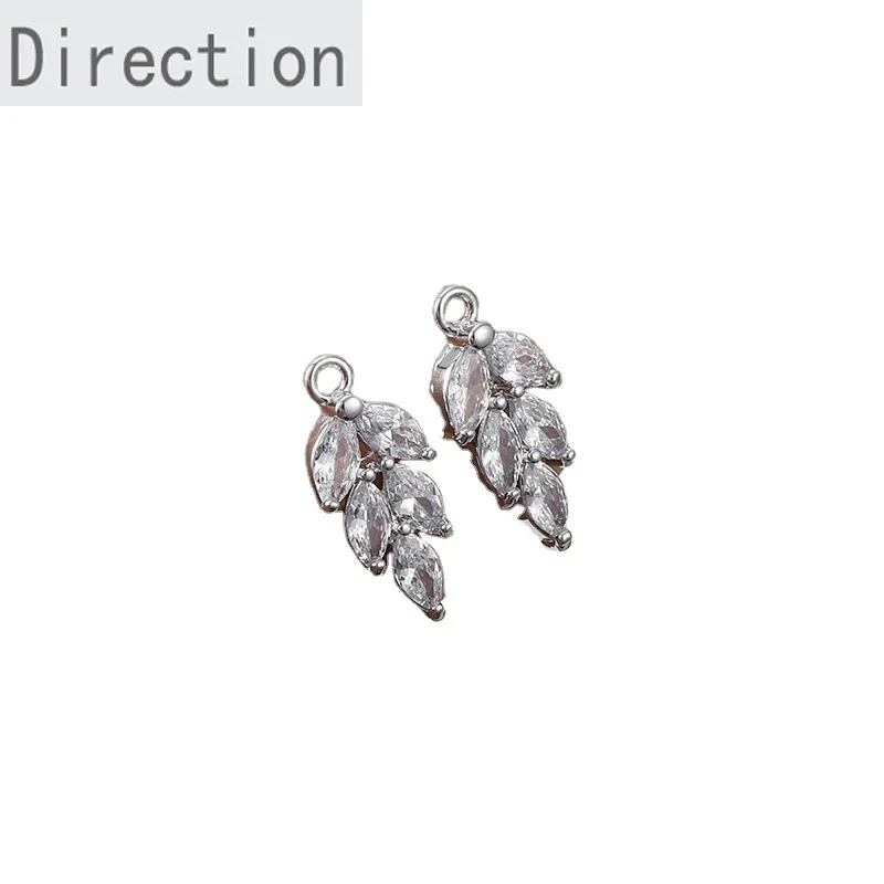 Подвесные одиночные и двойные маленькие листья дерева с золотым покрытием 14