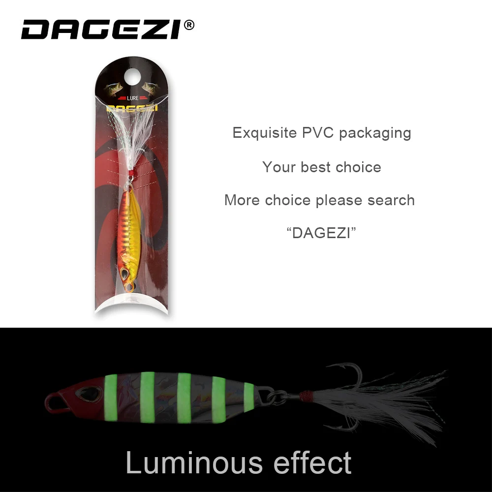 DAGEZI 10 г/15 г/20 г/30 г Металическая дергающаяся приманка для карпа рыболовная морской