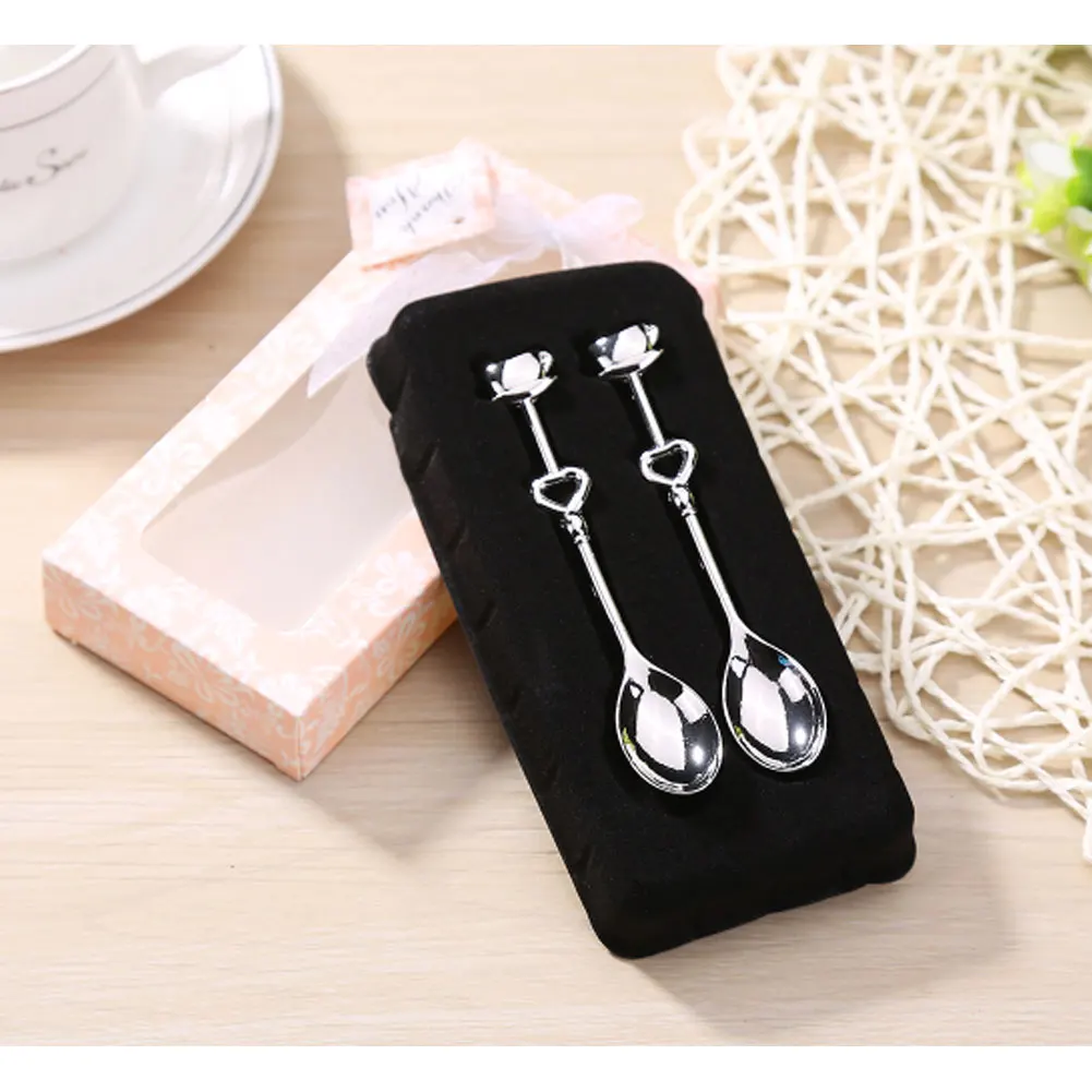 

Creative Couple Coffee Metal Spoon Love Tea Coffee Drinking Spoon Teaspoon For Kitchen Tableware Couple Sliver Decoration