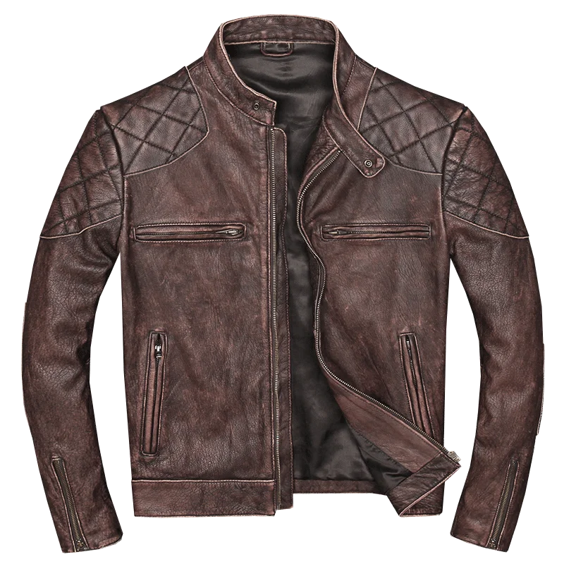 

New Men's 2020 Genuine Men leather aviator jacket thin coat winter cow leather jacket