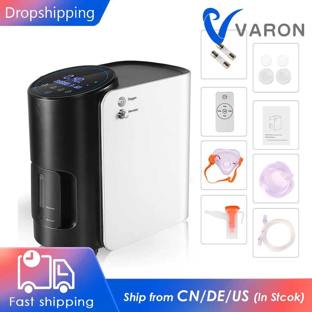 

VARON 1L-7L/Min Oxygen Concentrator Household 2 In 1 Oxygen Production + Atomization Oxygen Generator Machine In Stock AC 110V