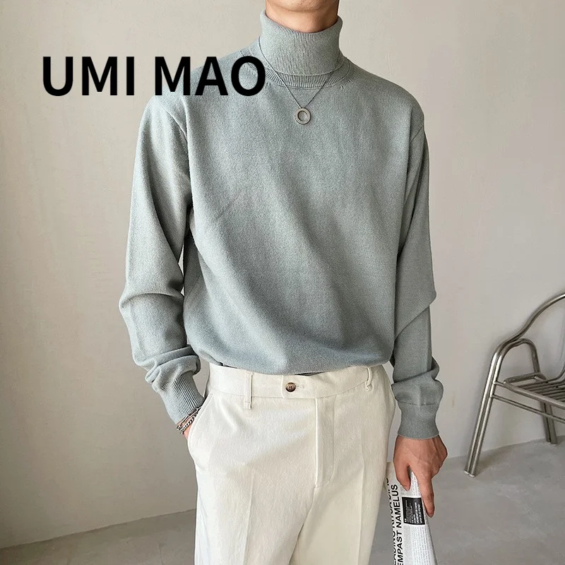 

UMI MAO Winter Bottoming Turtleneck Sweater Simple Men's New Comfortable Skin-friendly Pullover All-match Tops For Women Y2K