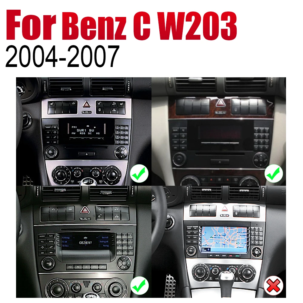 Android 2 Din Авто Радио DVD для Mercedes Benz C Class W203 2004 ~ 2007 NTG Автомобильный мультимедийный
