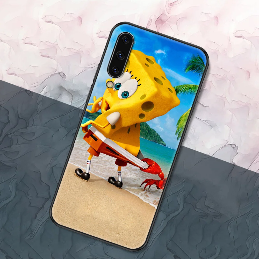 

Sponge-Bob Cartoon Cute Phone case For Samsung Galaxy A 3 5 7 8 10 20 21 30 40 50 51 70 71 E S 2016 2018 4G black luxury