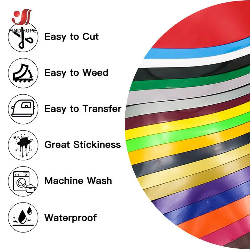 20 шт. Термотрансферная виниловая плёнка для футболок и текстиля|Декоративные