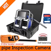 23mm auto self balancing dvr counter endoscope pipe camera pipe inspection camera with 512hz sonda transmitter and 512hz locator