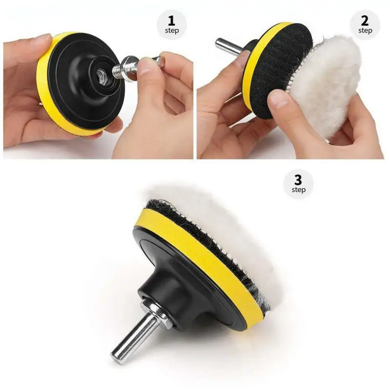 

Spta Car Buffing Polishing Pad Sponge Buffer Set Waxing Foam Polisher Kit For Drill Car Detailing Polishing Wheels Car Polish