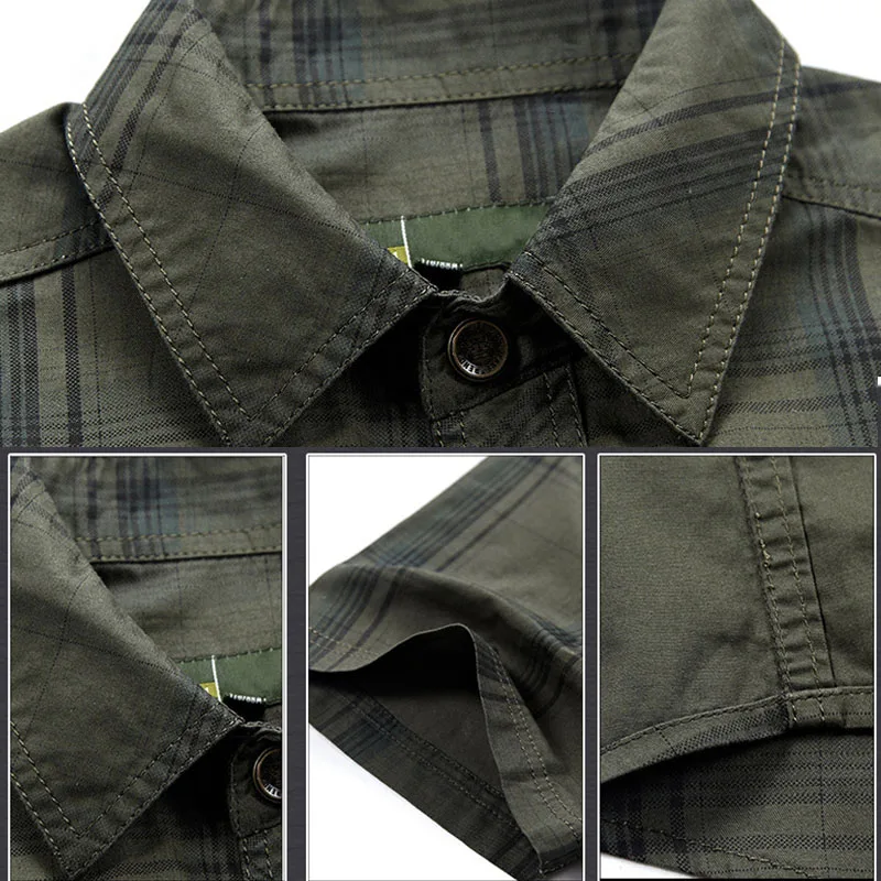 Мужская рубашка с коротким рукавом из 100% хлопка для активного отдыха больших