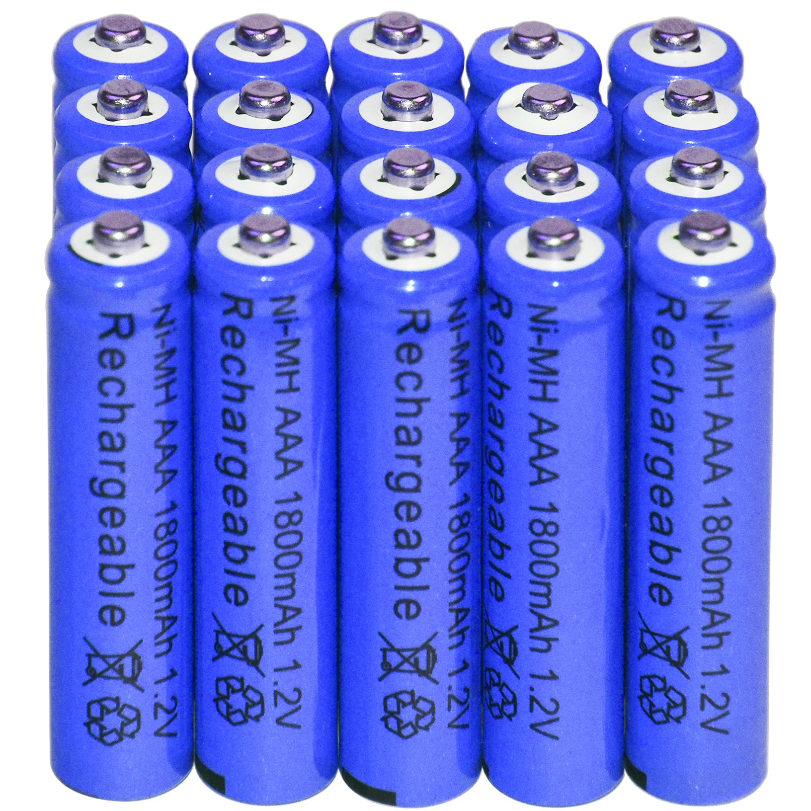 4-48pcs New Brand AAA rechargeable battery 1800mah 1.2V NI-MH Rechargeable for led light toy mp3 Blue | Электроника