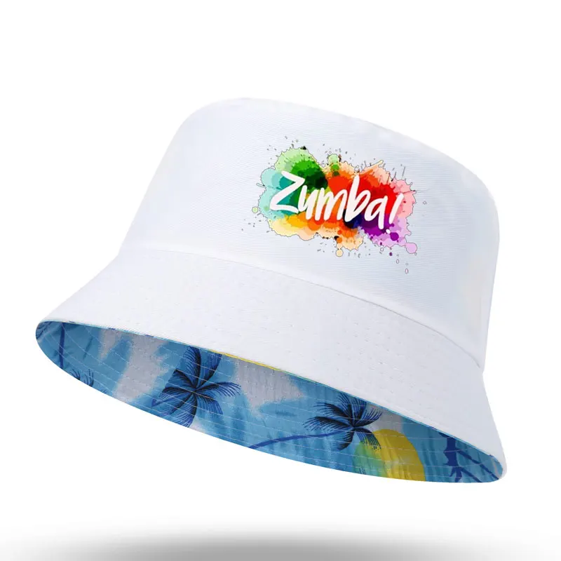 Панама с принтом Love Zumba для мужчин и женщин шляпа защиты от солнца Пляжная шапка