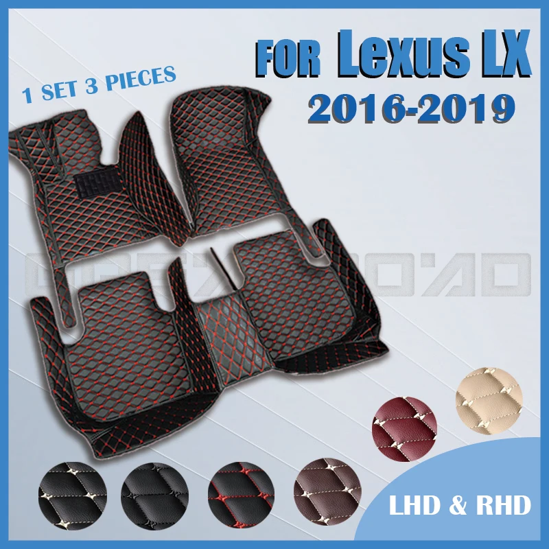 

Автомобильные коврики для LEXUS LX series 570, пять сидений 2016, 2017, 2018, 2019, индивидуальные автомобильные подкладки для ног, искусственная Обложка