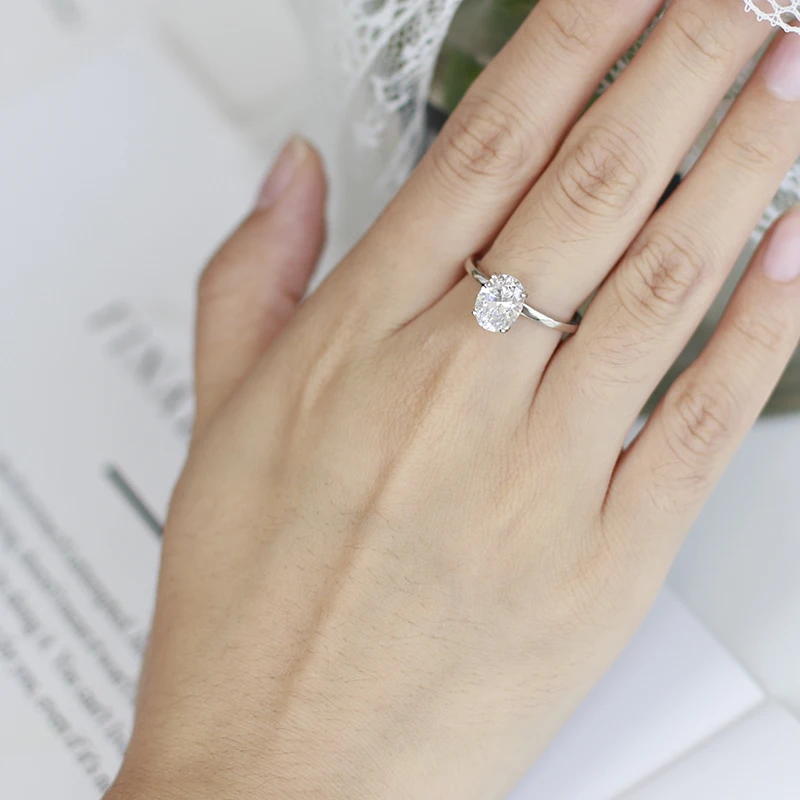 Женское кольцо из серебра 925 пробы с бриллиантами 2 36 карата | Украшения и