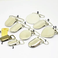 50pcs oval round heart baby metal suspender pacifier holders clips craft sewing tool for fabric garement pants bags 6 9
