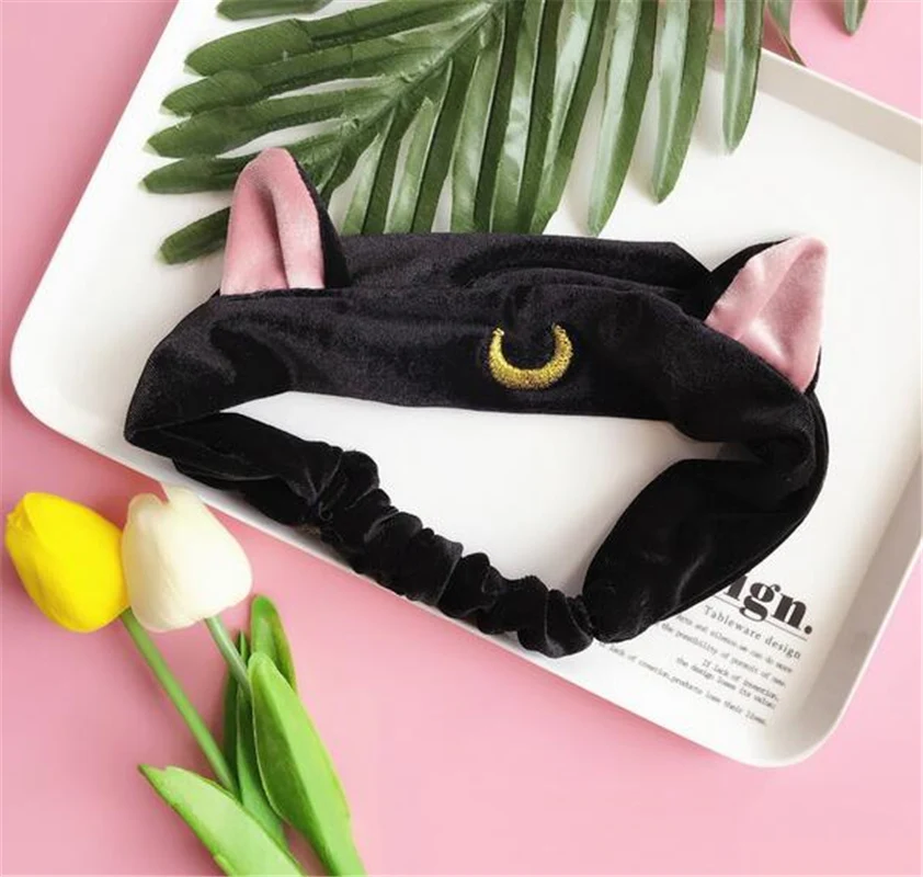 Sailor Moon Make Up Animal Luna Cat Hair Accessory Headband Cosplay Cute Face Washing Clean Makeup Tool Girl Christmas Gift |