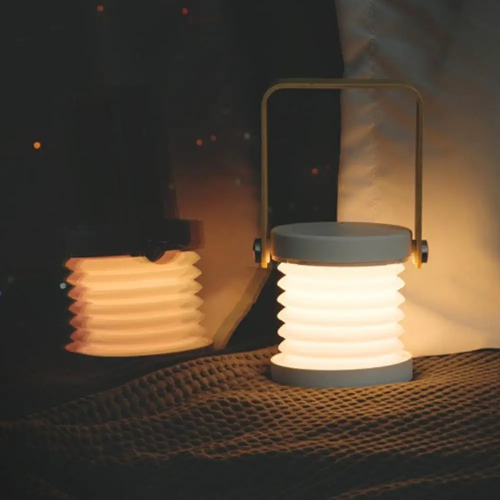 

Foldable Touch Dimmable Reading LED Night Light Portable Lantern Lamp USB Rechargeable for Children Kids Gift Bedside